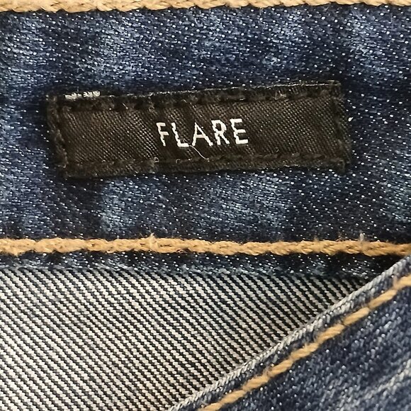WOMENS CALVIN KLEIN FLARE JEANS DARK WASH SIZE 6 VINTAGE - Picture 2 of 7